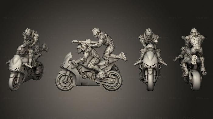 Military figurines (motorbike sport 03, STKW_9974) 3D models for cnc