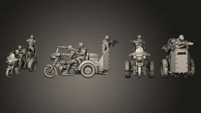 Military figurines (motorbike trike 2, STKW_9978) 3D models for cnc