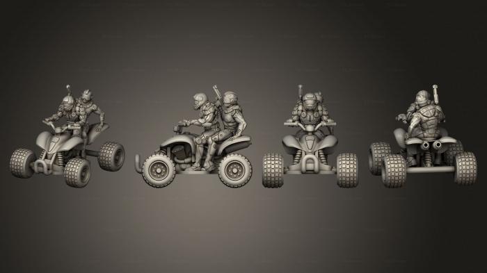 Military figurines (motorbikes 01, STKW_9980) 3D models for cnc