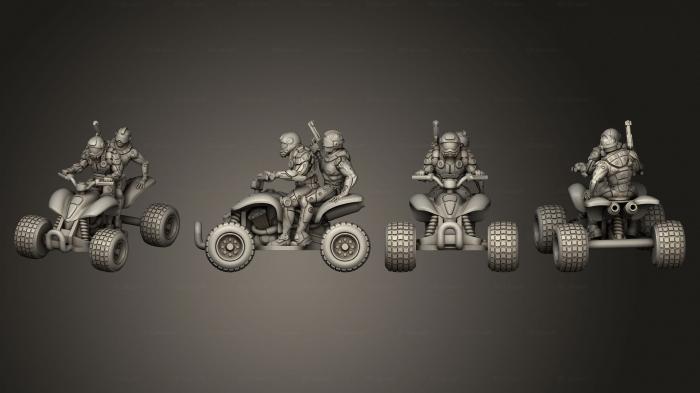 Military figurines (motorbikes, STKW_9981) 3D models for cnc