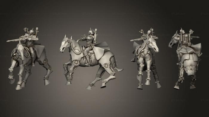 Military figurines (Mounted autowarrior, STKW_9988) 3D models for cnc