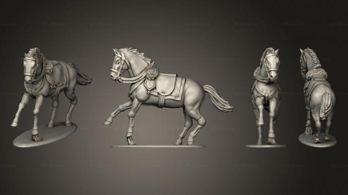 Military figurines (Mounted Command Line Officer horse, STKW_9991) 3D models for cnc