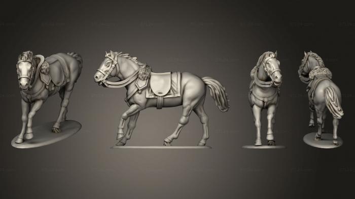 Military figurines (Mounted Command Officer horse, STKW_9993) 3D models for cnc