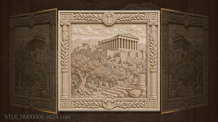 Athens - Acropolis and Parthenon 3d STL model
