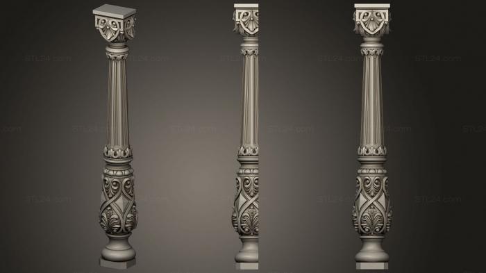 Church pillar (Iconostasis column, SC_0125) 3D models for cnc