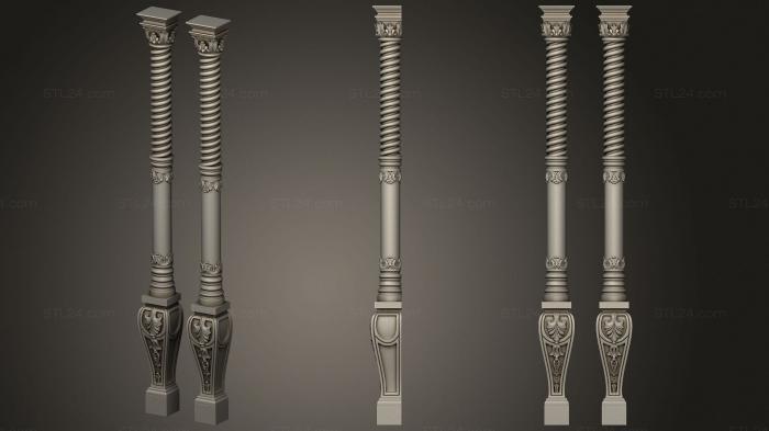 Church pillar (Twisted column for the iconostasis, SC_0126) 3D models for cnc