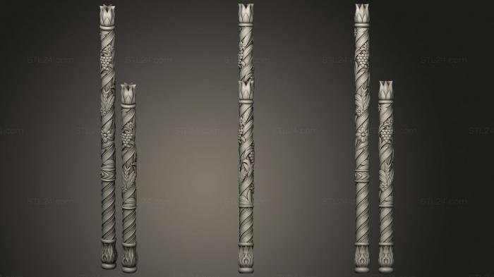 Church pillar (Carved post, SC_0130) 3D models for cnc