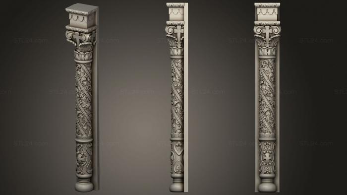 Church pillar (Carved Post from the Iconostasis, SC_0133) 3D models for cnc