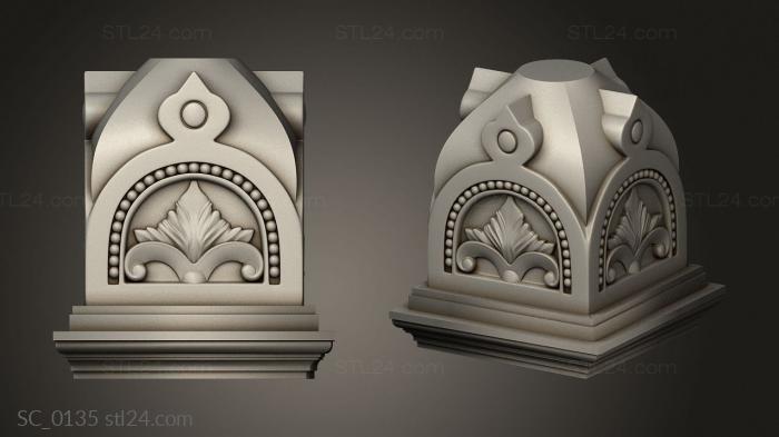 Church pillar (Kiosk decors, SC_0135) 3D models for cnc