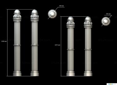 Столбы (, ST_0327) 3D модель для ЧПУ станка