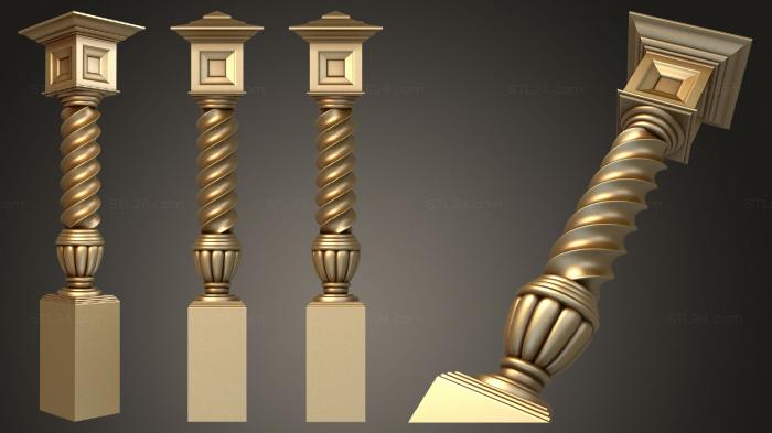 Pillar (Pillar with spirals, ST_0351) 3D models for cnc
