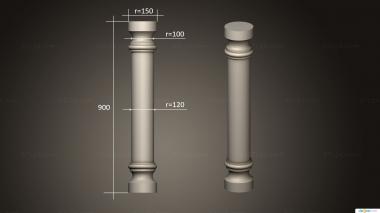 Pillar (Column, ST_0352) 3D models for cnc