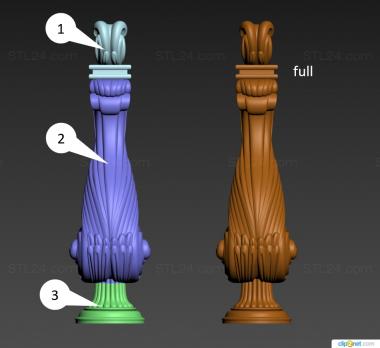 Pillar (Entrance post openwork, ST_0368) 3D models for cnc