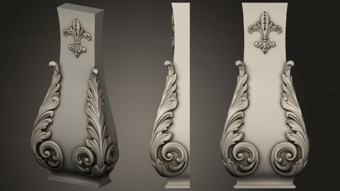 Pillar ( carved pilaster, ST_0370) 3D models for cnc