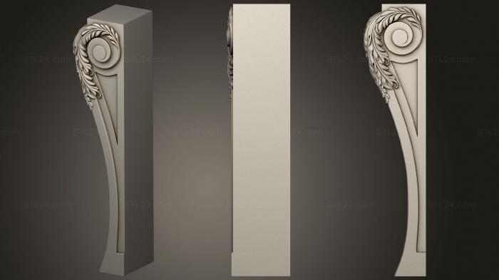 Столбы (Ножка с резным декором, ST_0379) 3D модель для ЧПУ станка