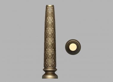 Pillar (Column with rhombic decoration, ST_0384) 3D models for cnc