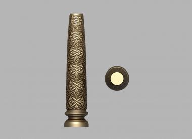 Pillar (Column with rhombic decoration, ST_0384) 3D models for cnc