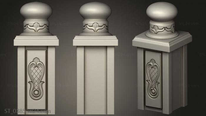 Pillar (Entry post, ST_0385) 3D models for cnc