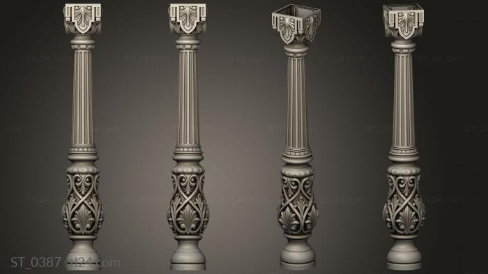 Pillar (Classic style column, ST_0387) 3D models for cnc