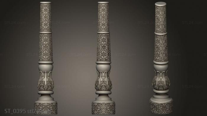 Pillar (Post carved in asian style, ST_0395) 3D models for cnc