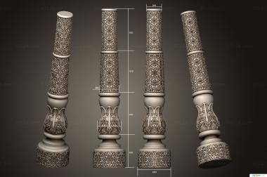 Pillar (Post carved in asian style, ST_0395) 3D models for cnc