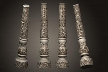 Pillar (Post carved in asian style, ST_0395) 3D models for cnc