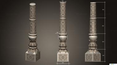 Pillar (Post carved in asian style, ST_0396) 3D models for cnc