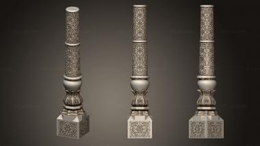 Pillar (Post carved in asian style, ST_0396) 3D models for cnc