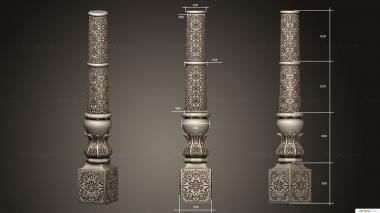 Pillar (Post carved in asian style, ST_0397) 3D models for cnc