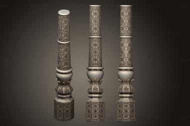 Pillar (Post carved in asian style, ST_0398) 3D models for cnc