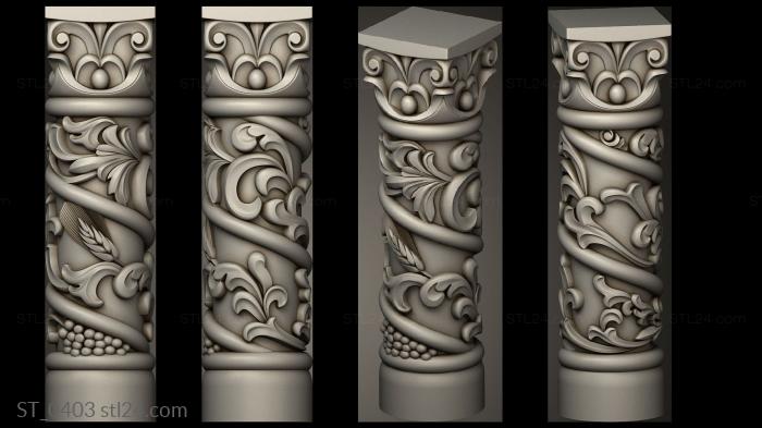 Pillar (Pillar new version, ST_0403) 3D models for cnc