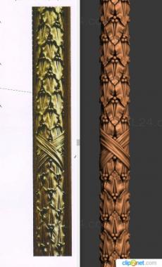 Pillar (Semi-column carved element, ST_0404) 3D models for cnc