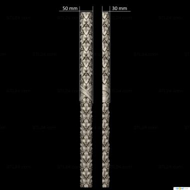 Pillar (Semi-column carved element, ST_0404) 3D models for cnc