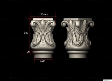 Pillar (Kapitelka, ST_0408) 3D models for cnc