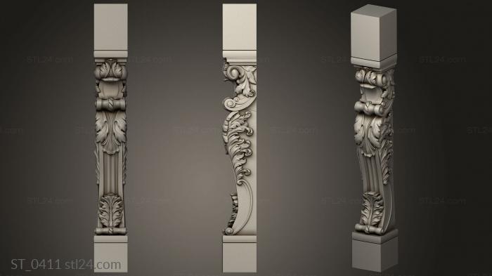 Pillar (Ladder post, ST_0411) 3D models for cnc