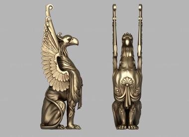 Newels (Griffin with wings, SZ_0170) 3D models for cnc