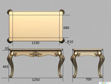 Tables (Banqueting room, STL_0413) 3D models for cnc