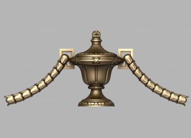 Tables (Vase with decorations for the center of the table, STL_0414) 3D models for cnc