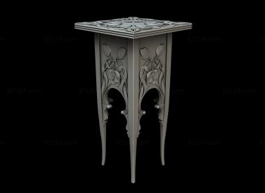 Tables (Art Nouveau stand, STL_0416) 3D models for cnc