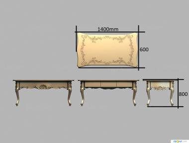 Tables (Coffee table, STL_0417) 3D models for cnc