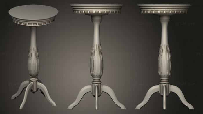 Tables (Table and flower stand, STL_0438) 3D models for cnc