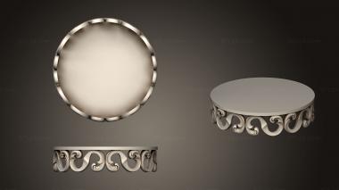 Tables (Low carved round table, STL_0441) 3D models for cnc