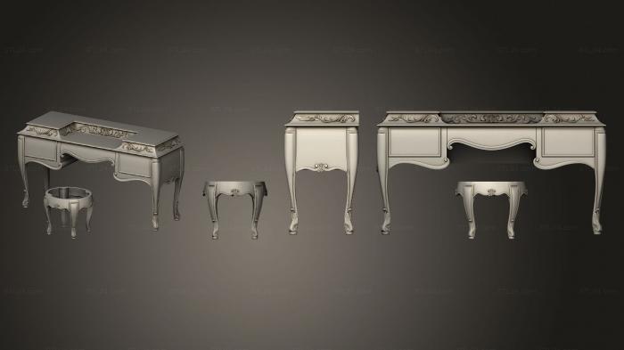 Столы (Пуфик и стол, STL_0443) 3D модель для ЧПУ станка