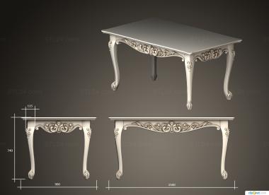 Tables (Table and stool, STL_0448) 3D models for cnc