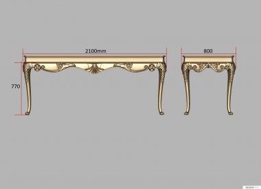 Tables (New version of the STL0038 console, STL_0455) 3D models for cnc