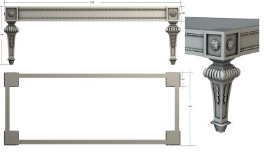 Tables (New version of the banquette BN0004, STL_0456) 3D models for cnc