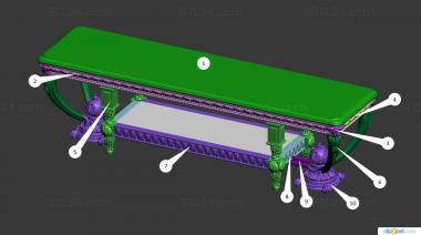 Столы (Тумба с каменной столешницей версия 1, STL_0457) 3D модель для ЧПУ станка