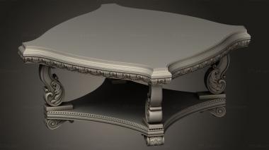 Tables (Table with massive legs, STL_0460) 3D models for cnc