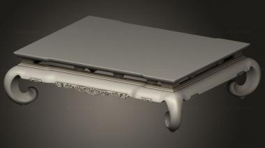 Tables (Coffee table with carving, STL_0461) 3D models for cnc