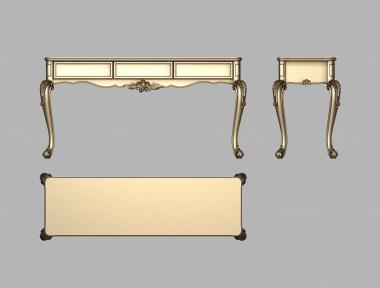 Tables (Carved console with drawers, STL_0462) 3D models for cnc